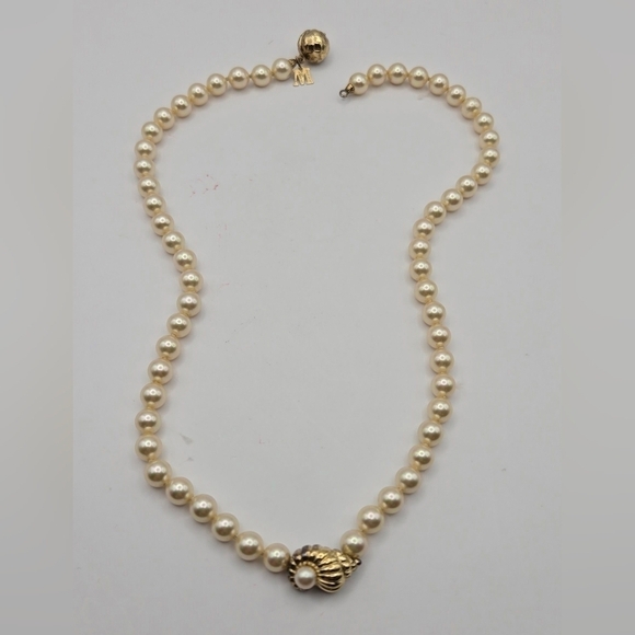 Majorica Pearl Necklace & Earrings Set 925 Vermeil Gold – Box & Papers - Picture 9 of 16